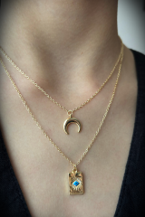 Gold - 2li Hilal Ay Kolye
