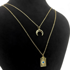 Gold - 2li Hilal Ay Kolye