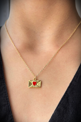 Gold - Kalpli Zarf Kolye