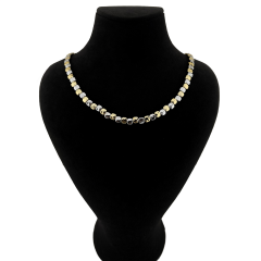 Gold - Çakıl Taş Desenli Bohem Kolye