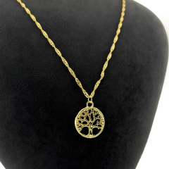 Gold Zincirli Hayat Ağacı Kolye