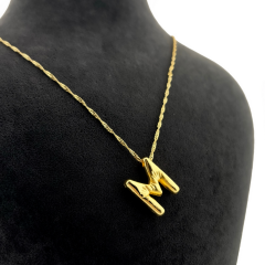 Gold Renk Balon M Harf Kolye