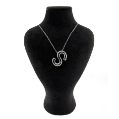 Gümüş Renk Balon S Harf Kolye