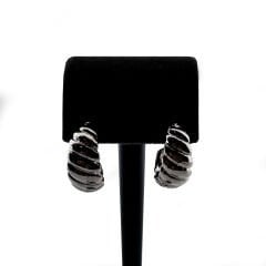 Gümüş-Salyangoz Halka Küpe