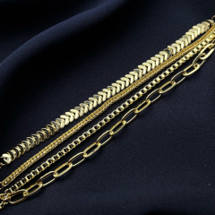 Gold-4 lü Zincir Set Bileklik