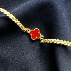 Gold-Bordo Van Ceff Kelepçe Bileklik