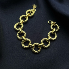 Gold-Çizgili Halka Bileklik