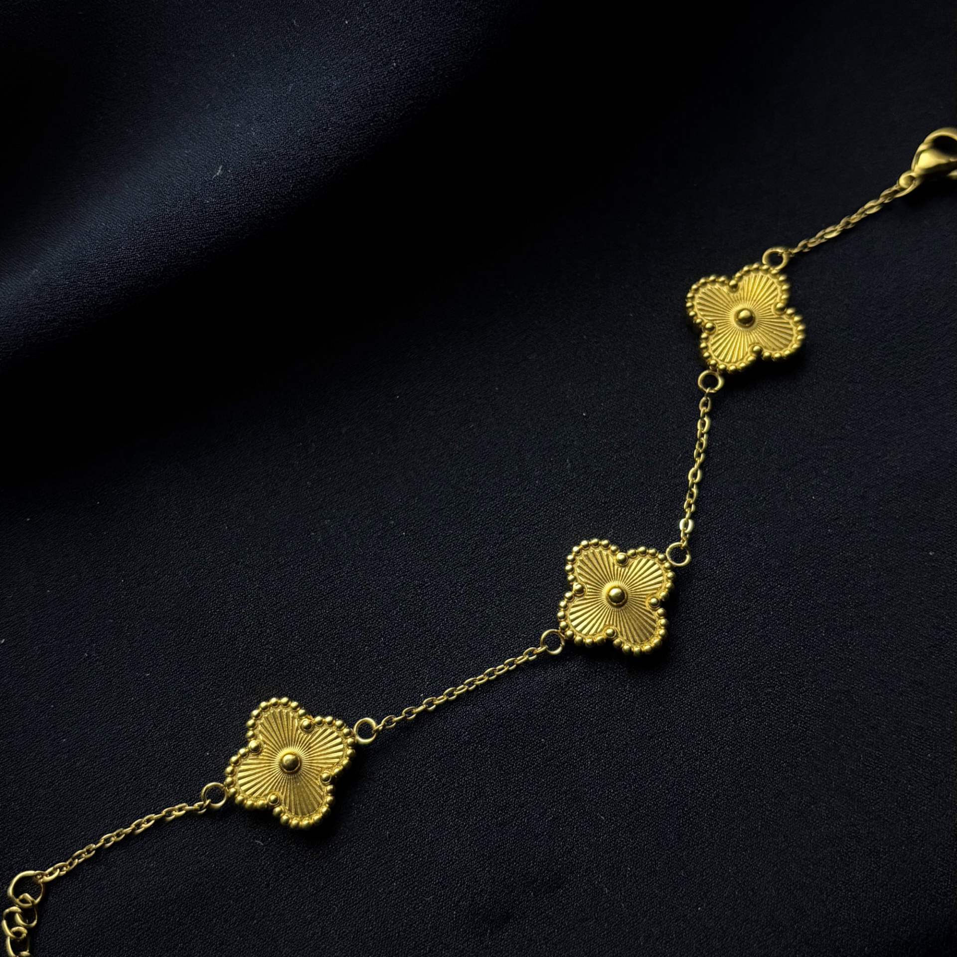 Gold-3lü Trend Yonca Bileklik