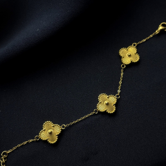 Gold-3lü Trend Yonca Bileklik
