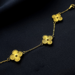 Gold-3lü Trend Yonca Bileklik