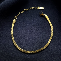 Çelik Gold Pullu İtalyan Bileklik