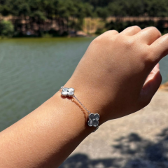 Gümüş-3lü Trend Yonca Bileklik