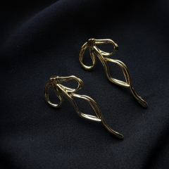 Gold Kurdele Desen Küpe
