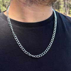 Gümüş-Erkek Arpa Zincir Kolye