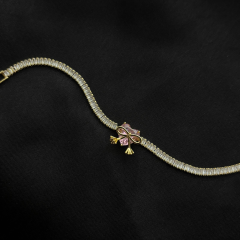 Gold-Kalpli Pembe Fiyonk Bileklik