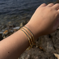 Gold - Çelik 3'lü Ajda Bilezik