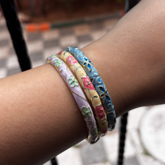 3'lü Set-Mineli (Taş Desenli Motifli) Çelik Bileklik