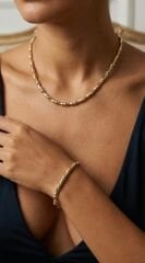 Leyla Avukat Serenay (Kolye&Bileklik) Takı Seti