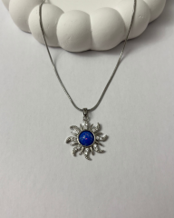 Mineli Zirkon Taşlı Güneş Kolye