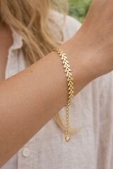 Xuping 14K Altın Kaplama Balık Sırtı Bileklik