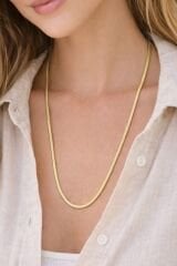 Xuping 14K Altın Kaplama Kalın İtalyan Kolye 60cm